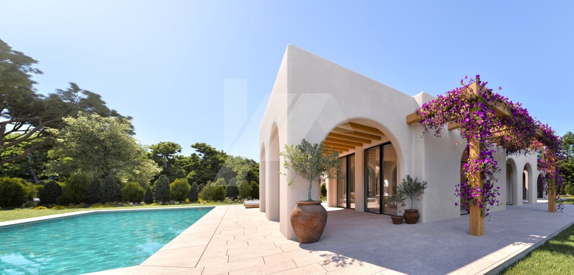 Villa de style ibicain à vendre près de Moraira, Costa Blanca.