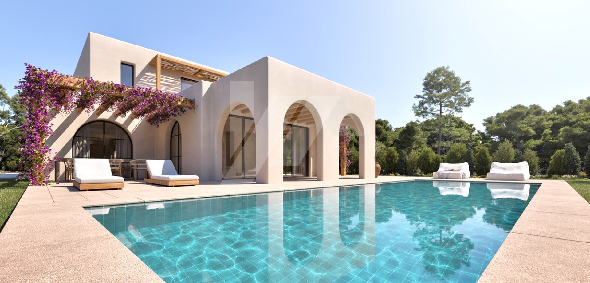 Villa de style ibicain à vendre près de Moraira, Costa Blanca.