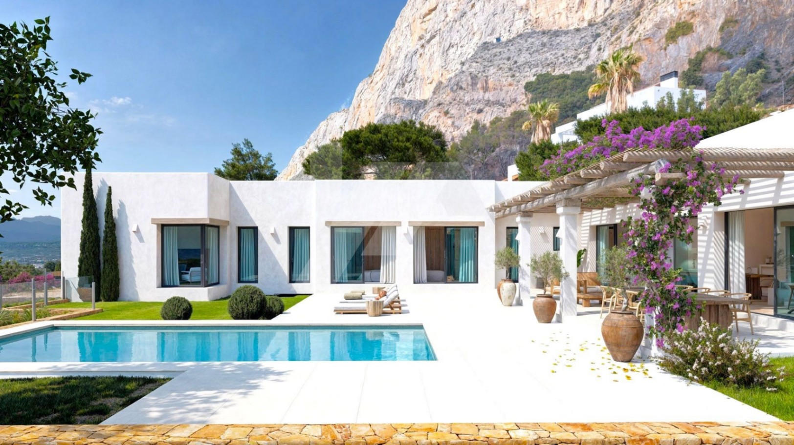 Villa de style ibicenco à vendre à Javea, Costa Blanca.