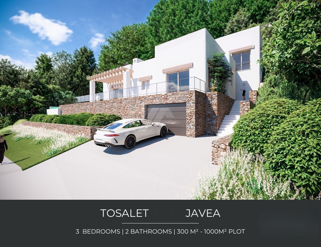 Villa de style Ibiza à vendre à Javea, Costa Blanca.