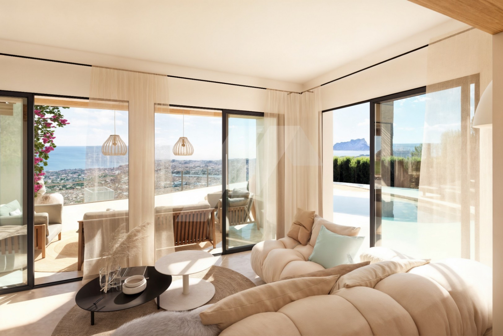 Villa avec vue panoramique sur la mer à vendre à Moraira, Costa Blanca.