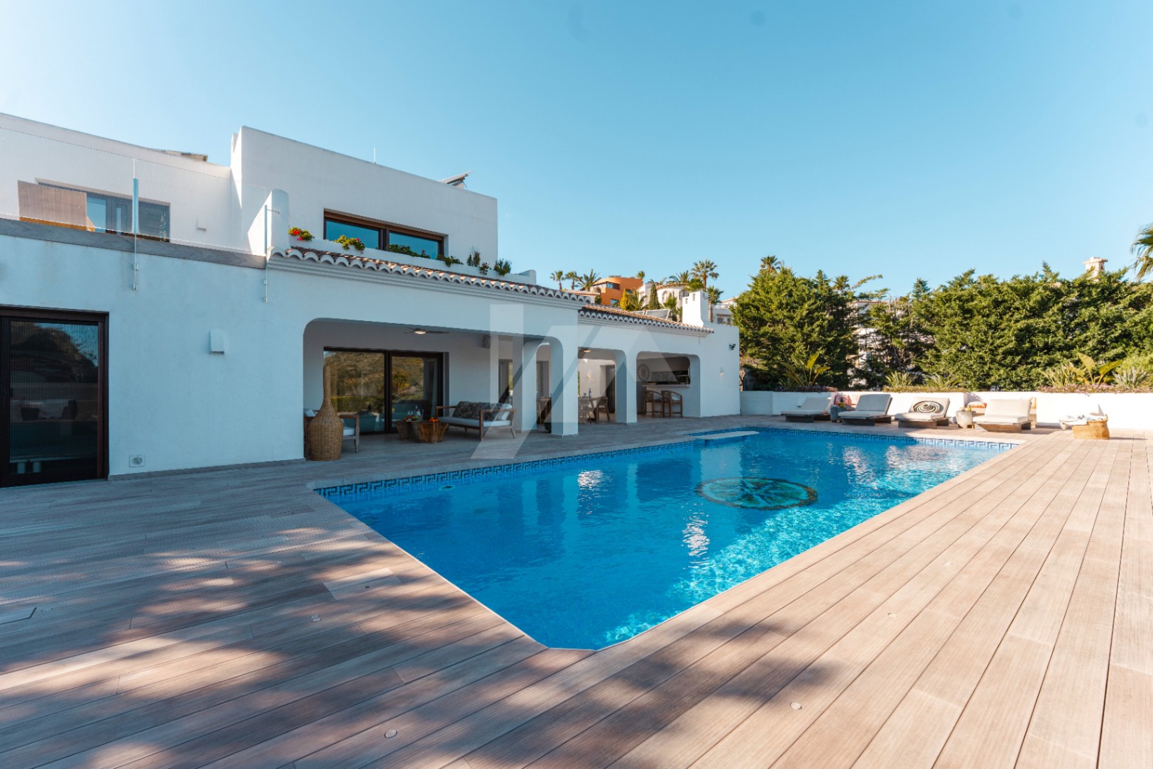 Villa de style ibicenco à vendre à Moraira, Costa Blanca.