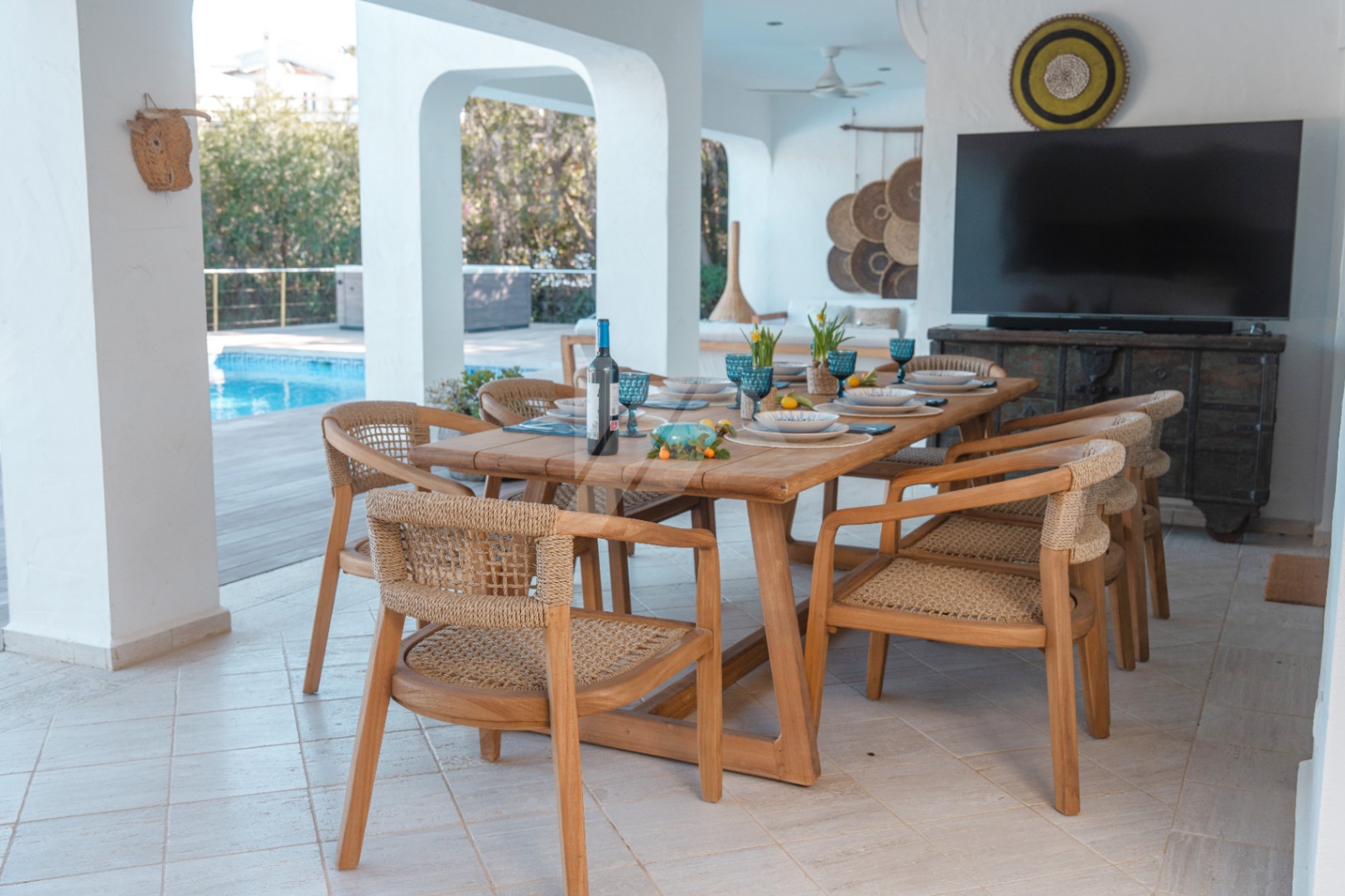 Villa de style ibicenco à vendre à Moraira, Costa Blanca.